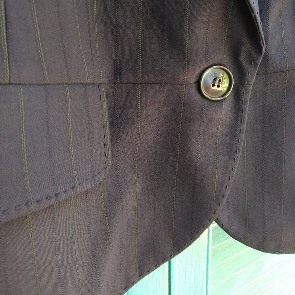 Worthington Petite Stretch Navy Striped Blazer - Picture 3 of 8